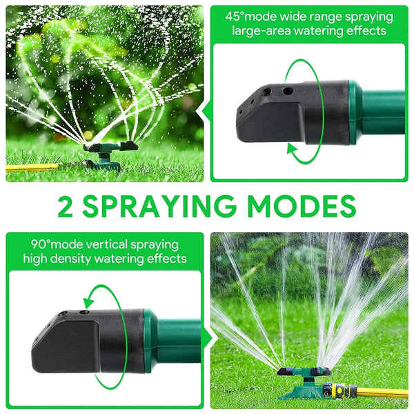 360 Rotating Water Sprinkler Adjustable Round 3 Arm Lawn Water Sprinkler for Watering Garden Plants