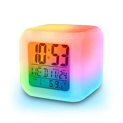 Digital Alarm  - Automatic 7 colour changing clock