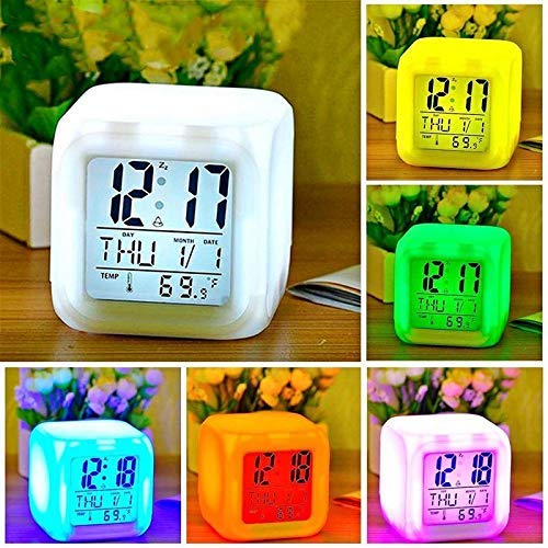 Digital Alarm  - Automatic 7 colour changing clock