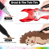 Dual Tip Colourful Art Markers  48 Colours