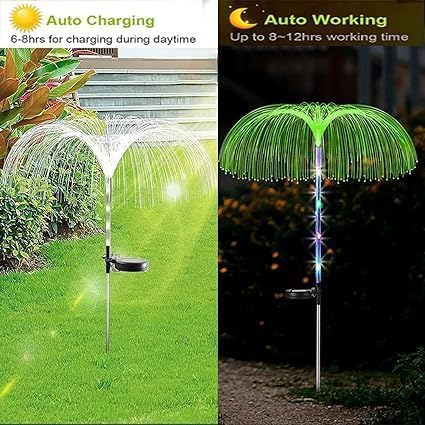 Solar Jellyfish Light, Solar Garden Light Outdoor Jellyfish Shape Solar Yard Lights Decorative (4 piece)