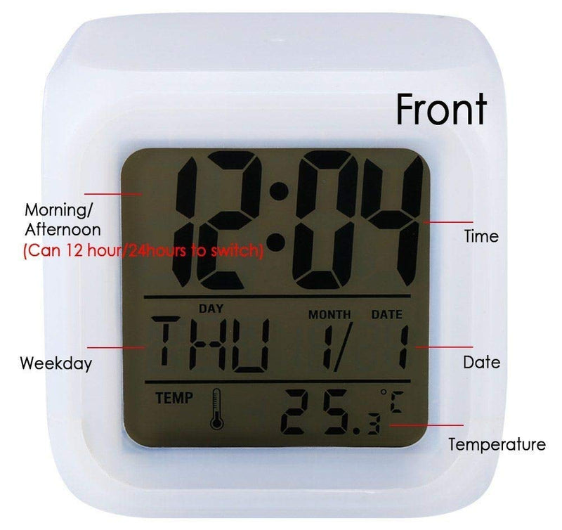 Digital Alarm  - Automatic 7 colour changing clock