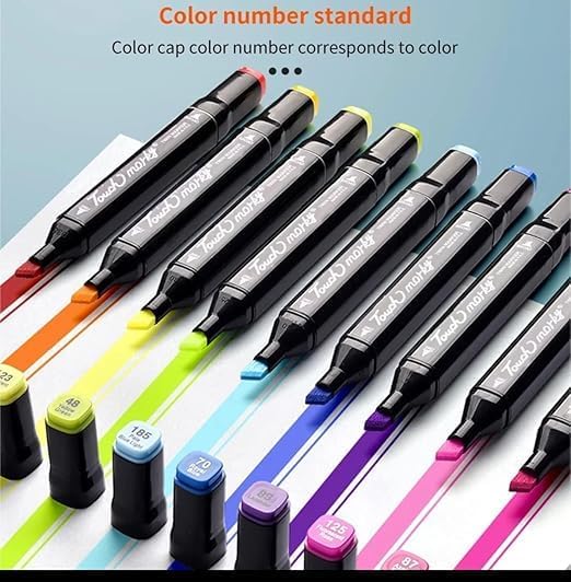 Dual Tip Colourful Art Markers  48 Colours