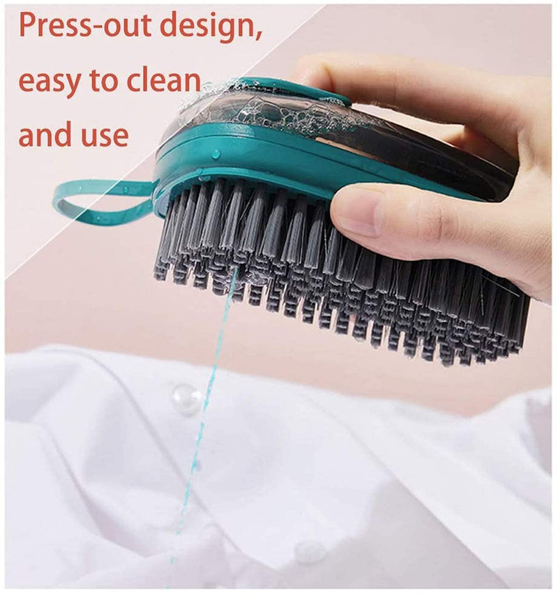 Washbasin Plastic Cleaning Brush with Liquid Soap Dispenser