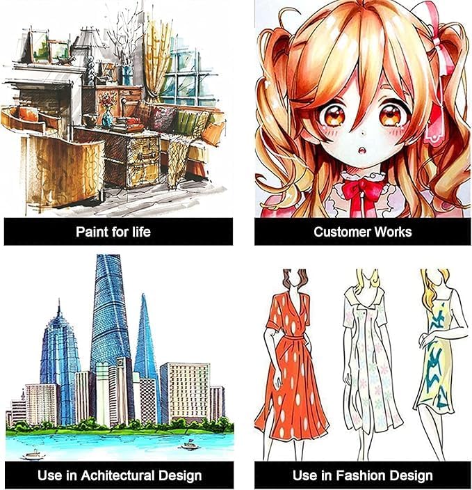 Dual Tip Colourful Art Markers  48 Colours