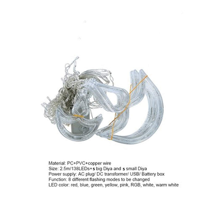 Diya Series Light Indoor Window String Lights Decoration for Wedding, Diwali, New Year and Home( 1 piece)