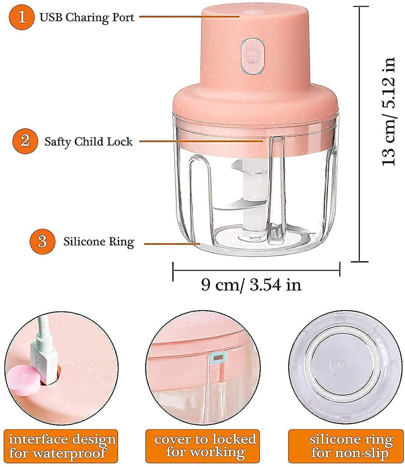 Electric Mini Garlic Chopper with USB charging