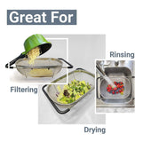 ADJUSTABLE STEEL SINK DRAIN BASKET
