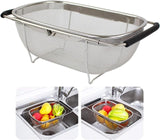 ADJUSTABLE STEEL SINK DRAIN BASKET