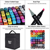 Dual Tip Colourful Art Markers  48 Colours
