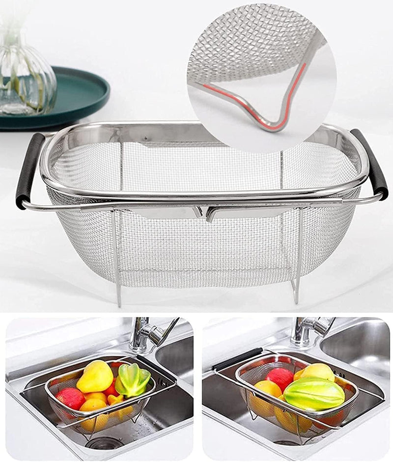 ADJUSTABLE STEEL SINK DRAIN BASKET