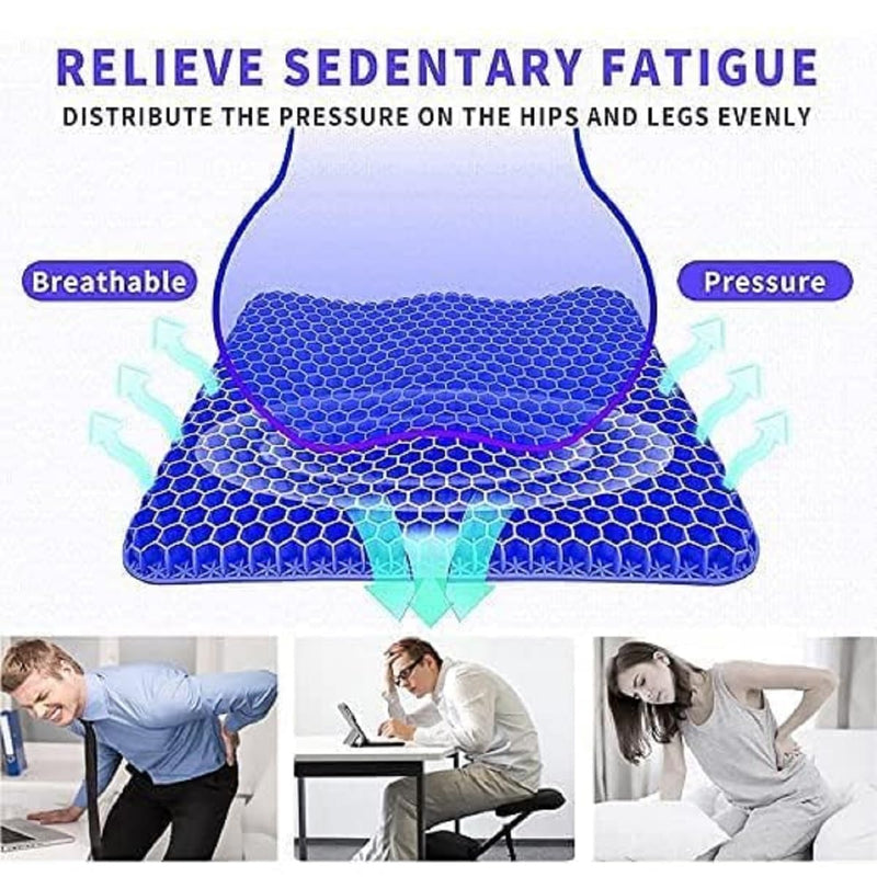 Egg Seater Gel Cushion, Seat Flex Pillow, Gel Silicon Seat Cushion Pad for Car
