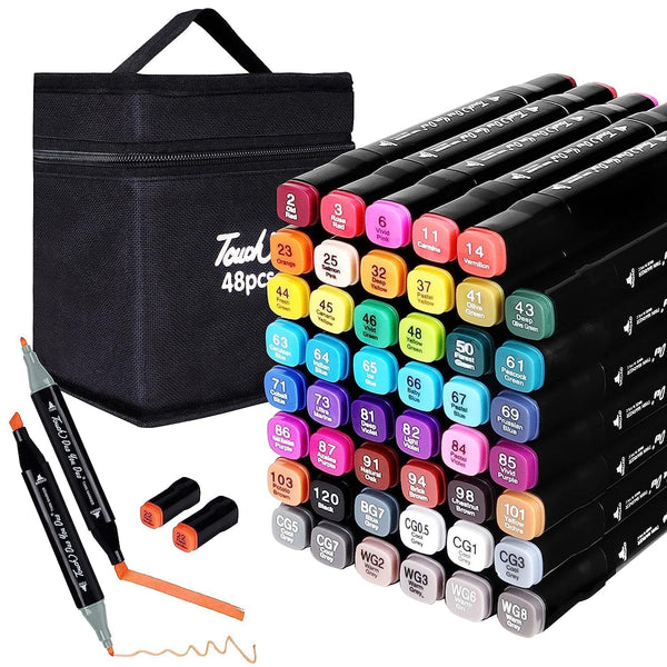 Dual Tip Colourful Art Markers  48 Colours