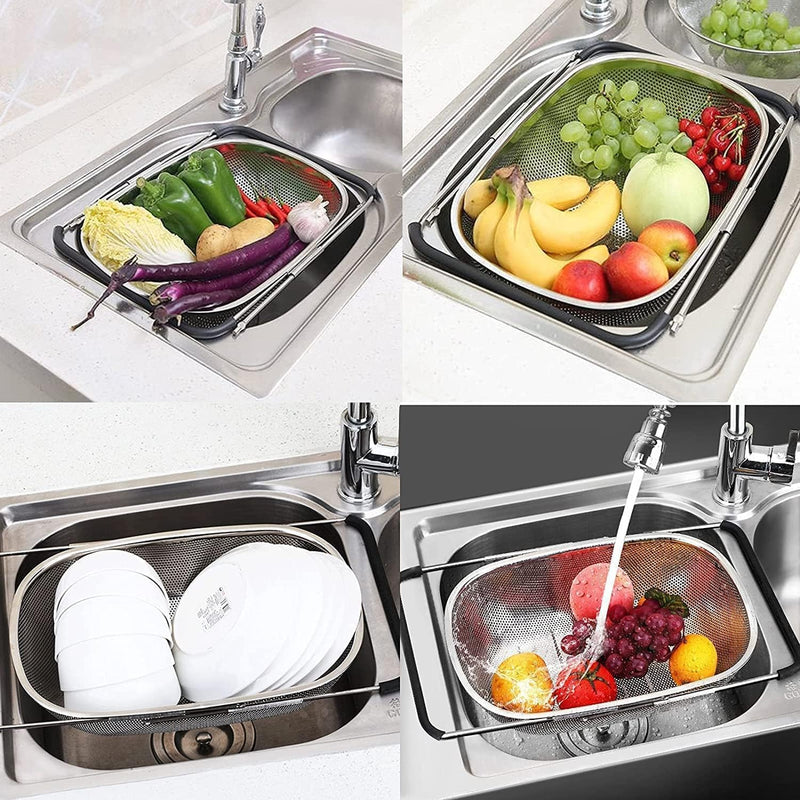 ADJUSTABLE STEEL SINK DRAIN BASKET