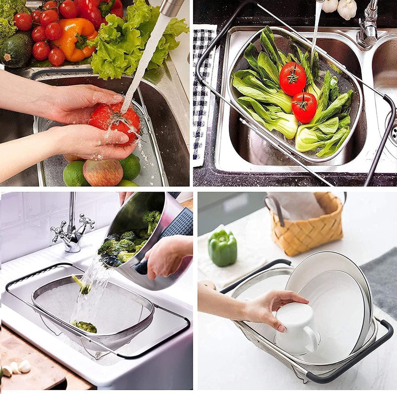 ADJUSTABLE STEEL SINK DRAIN BASKET