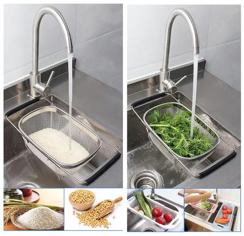 ADJUSTABLE STEEL SINK DRAIN BASKET
