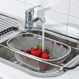 ADJUSTABLE STEEL SINK DRAIN BASKET