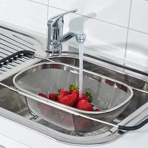 ADJUSTABLE STEEL SINK DRAIN BASKET