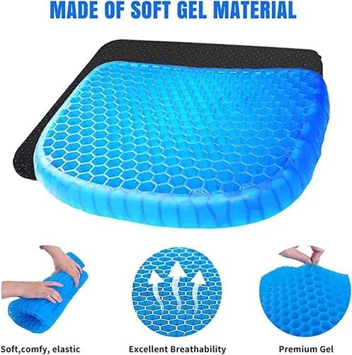 Egg Seater Gel Cushion, Seat Flex Pillow, Gel Silicon Seat Cushion Pad for Car