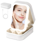 JEWELLERY BOX WITH LED MIRROR WHITE