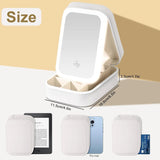 JEWELLERY BOX WITH LED MIRROR WHITE