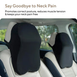 Leather car head rest pillow