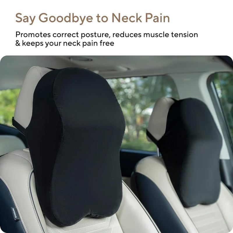 Leather car head rest pillow