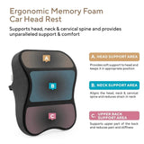 Leather car head rest pillow