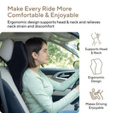 Leather car head rest pillow