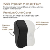 Leather car head rest pillow