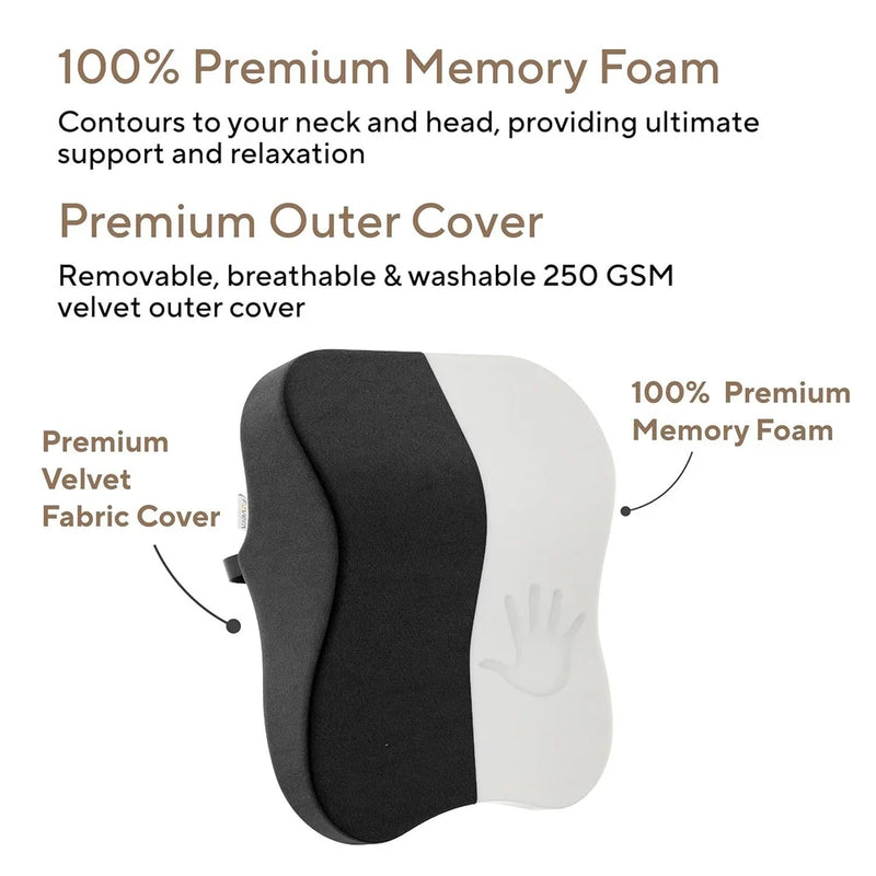 Leather car head rest pillow