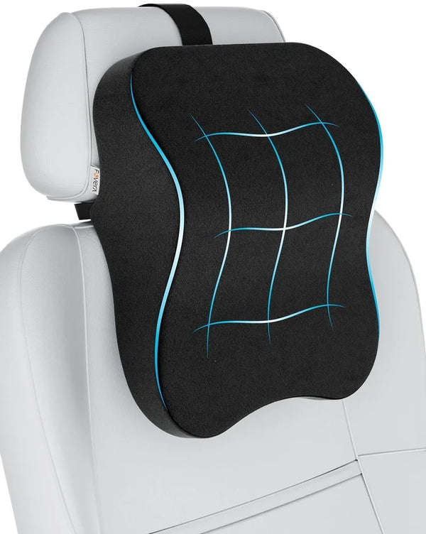 Leather car head rest pillow