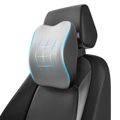Leather car head rest pillow