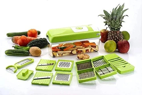12 In 1 Nicer Dicer Unbreakable Food Grade Body, Easy Push to Clean Button Slicer Dicer, Chopper