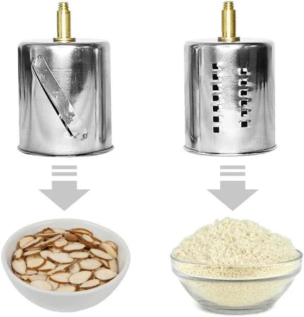 Vegetable Cutter Tabletop Grater Functional Drum Rotary Vegetable Cutter Shredder Grater & Slicer