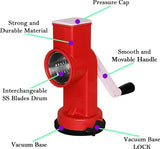 Vegetable Cutter Tabletop Grater Functional Drum Rotary Vegetable Cutter Shredder Grater & Slicer