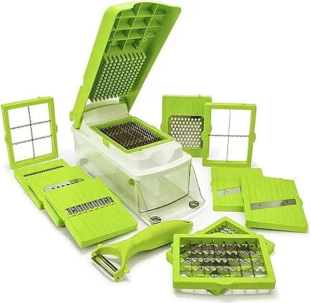 12 In 1 Nicer Dicer Unbreakable Food Grade Body, Easy Push to Clean Button Slicer Dicer, Chopper