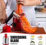 Vegetable Cutter Tabletop Grater Functional Drum Rotary Vegetable Cutter Shredder Grater & Slicer