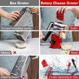 Vegetable Cutter Tabletop Grater Functional Drum Rotary Vegetable Cutter Shredder Grater & Slicer