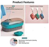 Washbasin Plastic Cleaning Brush with Liquid Soap Dispenser