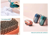 Washbasin Plastic Cleaning Brush with Liquid Soap Dispenser